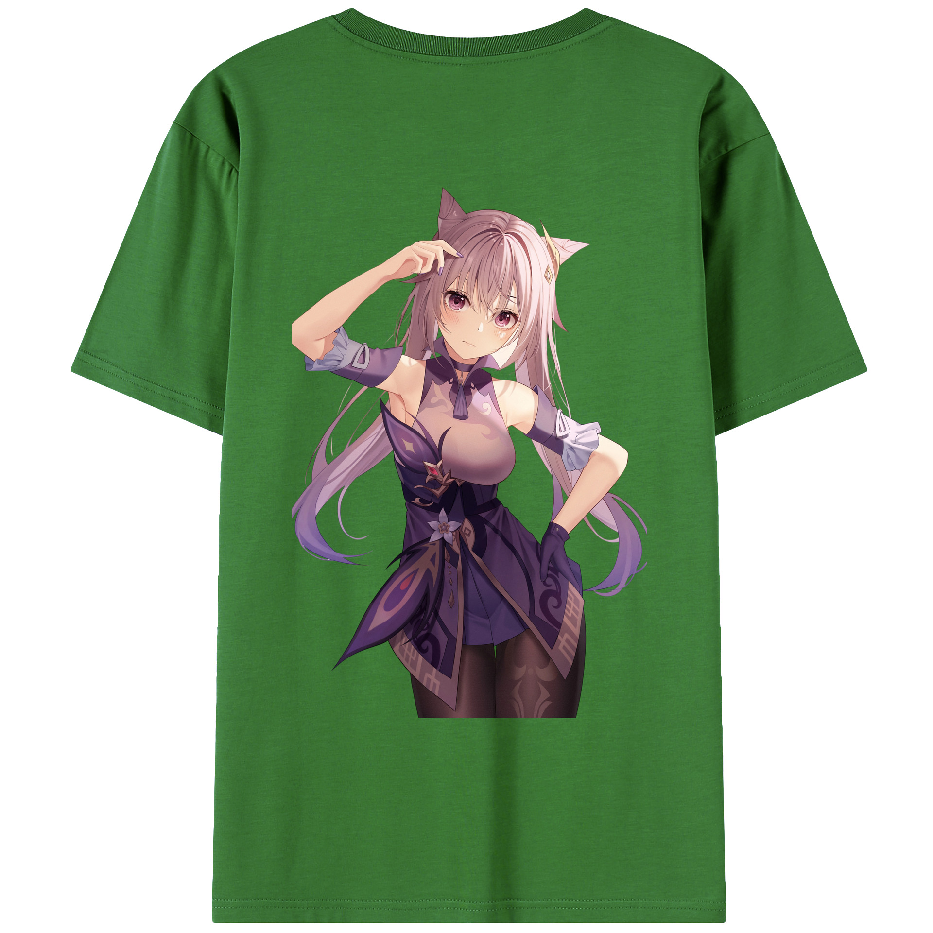 げんし神 刻晴 こくせい genshin Kokusei レディース半袖Tシャツ(バックプリント)